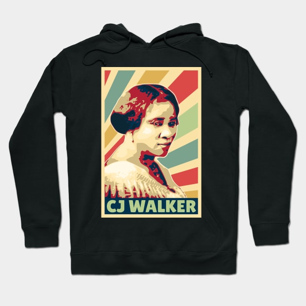 Madam CJ Walker Vintage Colors Hoodie by Nerd_art